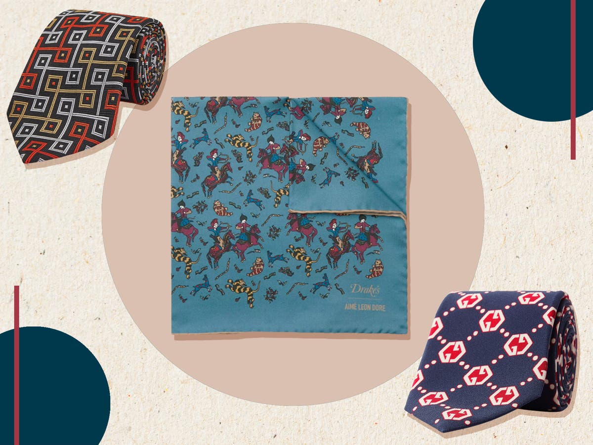 mens wedding ties and pocket squares